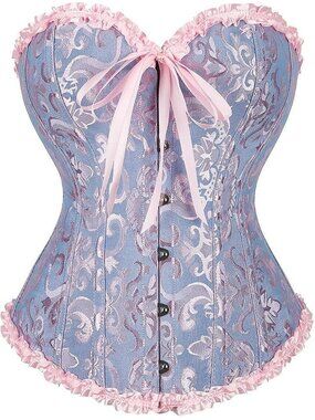 Women's Blue Bustier Shapewear Lingerie Halloween Waist Push Up Corset Tops